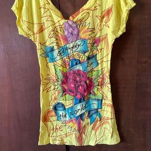 Ed Hardy women’s T-shirt large-new with tags!